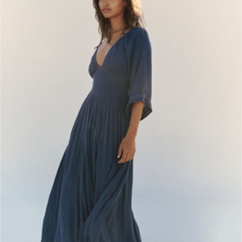 Free People Deep Blue Maxi Dress